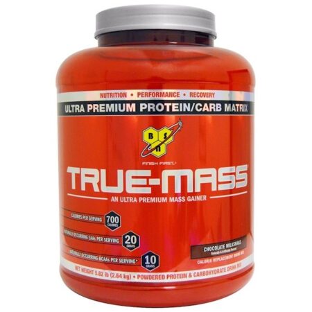 BSN, True-Mass, Matriz de Proteínas/Carboidratos Ultrapremium, Milk Shake de Chocolate, 2,64 kg (5,82 lbs)