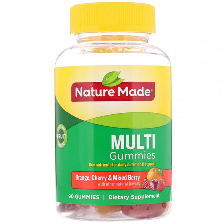 Nature Made, Gomas Multivitamínicas, Laranja, Cereja e Frutas Vermelhas, 90 Gomas