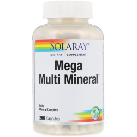 Solaray, Mega Multi Mineral, 200 Cápsulas