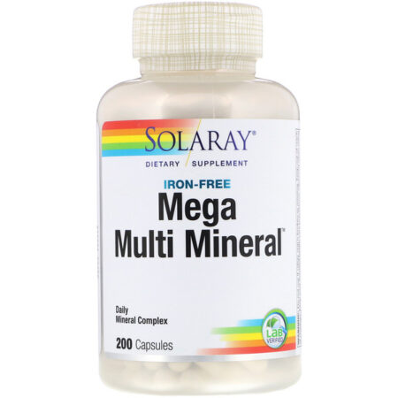 Solaray, Mega Multimineral, Sem Ferro, 200 cápsulas - Image 2