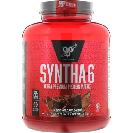 BSN, Syntha 6, Matriz de Proteínas Ultrapremium, Massa de Bolo de Chocolate, 2,27 kg (5 lb)