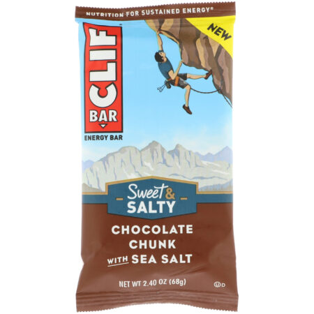 Clif Bar, Energy Bar, Chocolate Chunk with Sea Salt, 12 Bars, 2.40 oz (68 g) Each - Image 4