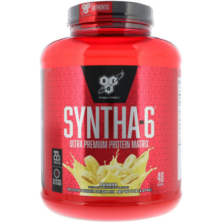 BSN, Syntha-6, Matriz de Proteínas Ultrapremium, Banana, 5 lb (2,27 kg)