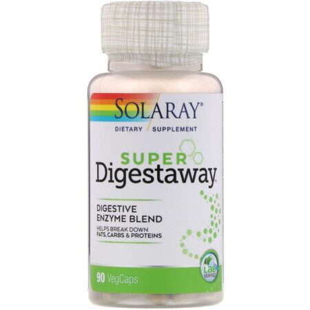 Solaray, Super Digestaway, Mistura de Enzimas Digestivas, 90 Cápsulas Vegetais - Image 2