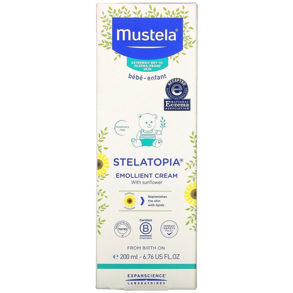 Mustela, Stelatopia, Emollient Cream with Sunflower, Fragrance Free, 6.76 fl oz (200 ml) - Imagem 2