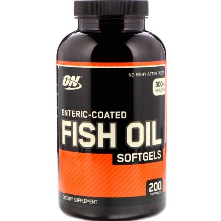 Optimum Nutrition, Óleo de Peixe com Revestimento Entérico, 200 Cápsulas Softgel