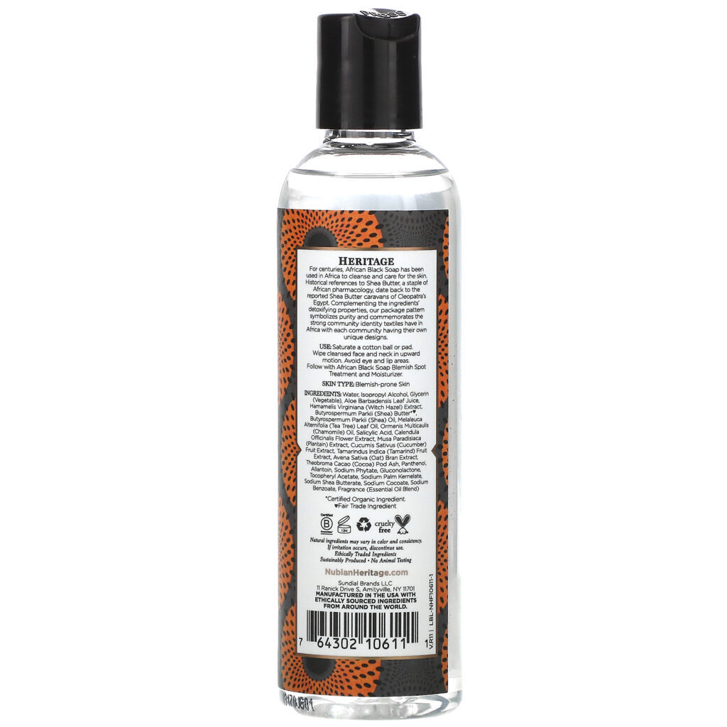 Nubian Heritage, African Black Soap Toner, 4.3 fl oz (127 ml) - Imagem 2
