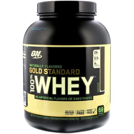 Optimum Nutrition, Gold Standard 100% Whey, Naturally Flavored, Chocolate, 4.8 lbs (2.18 kg)