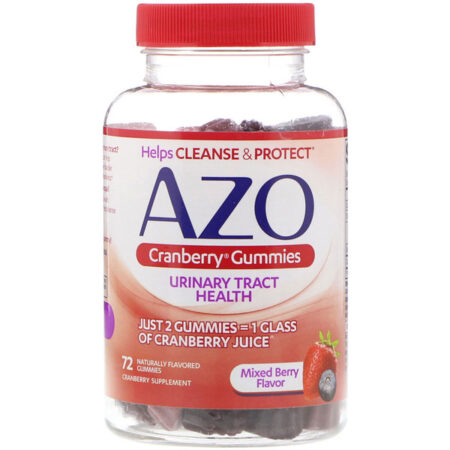 Azo, Gomas de Cranberry, Sabor Misto de Frutas Vermelhas, 72 gomas com sabor natural