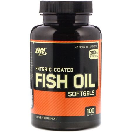 Optimum Nutrition, Óleo de Peixe Entérico-Revestido, 100 Cápsulas em gel