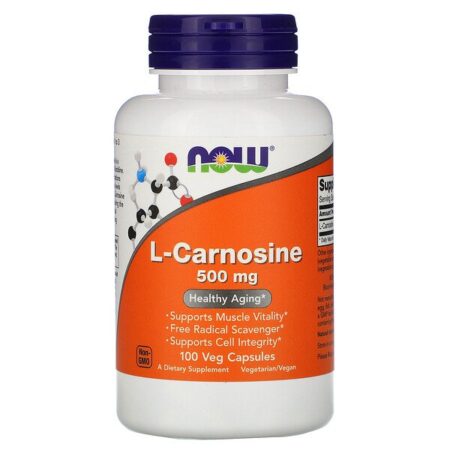 Now Foods, L-Carnosine, 500 mg, 100 Cápsulas Vegetais