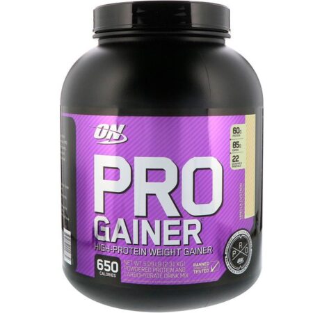 Optimum Nutrition, PRO GAINER, High-Protein Weight Gainer, Vanilla Custard, 5.09 lbs (2.31 kg)