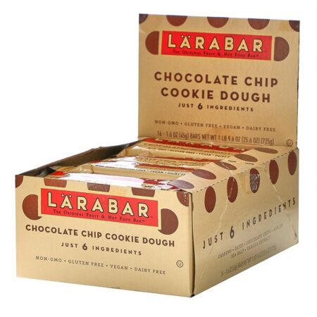 Larabar, The Original Fruit & Nut Food Bar, Chocolate Chip Cookie Dough, 16 Bars, 1.6 oz (45 g) Each