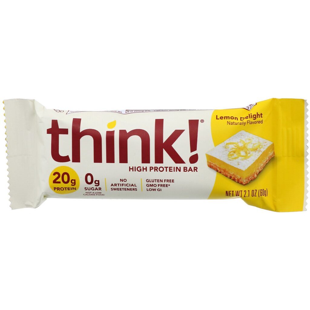 ThinkThin, Barras com Alto Teor de Proteínas, Lemon Delight, 5 barras, 60 g (2,1 oz) cada - Imagem 3