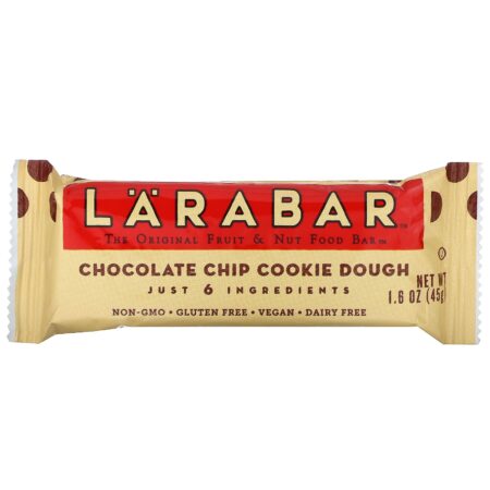 Larabar, The Original Fruit & Nut Food Bar, Chocolate Chip Cookie Dough, 16 Bars, 1.6 oz (45 g) Each - Image 4