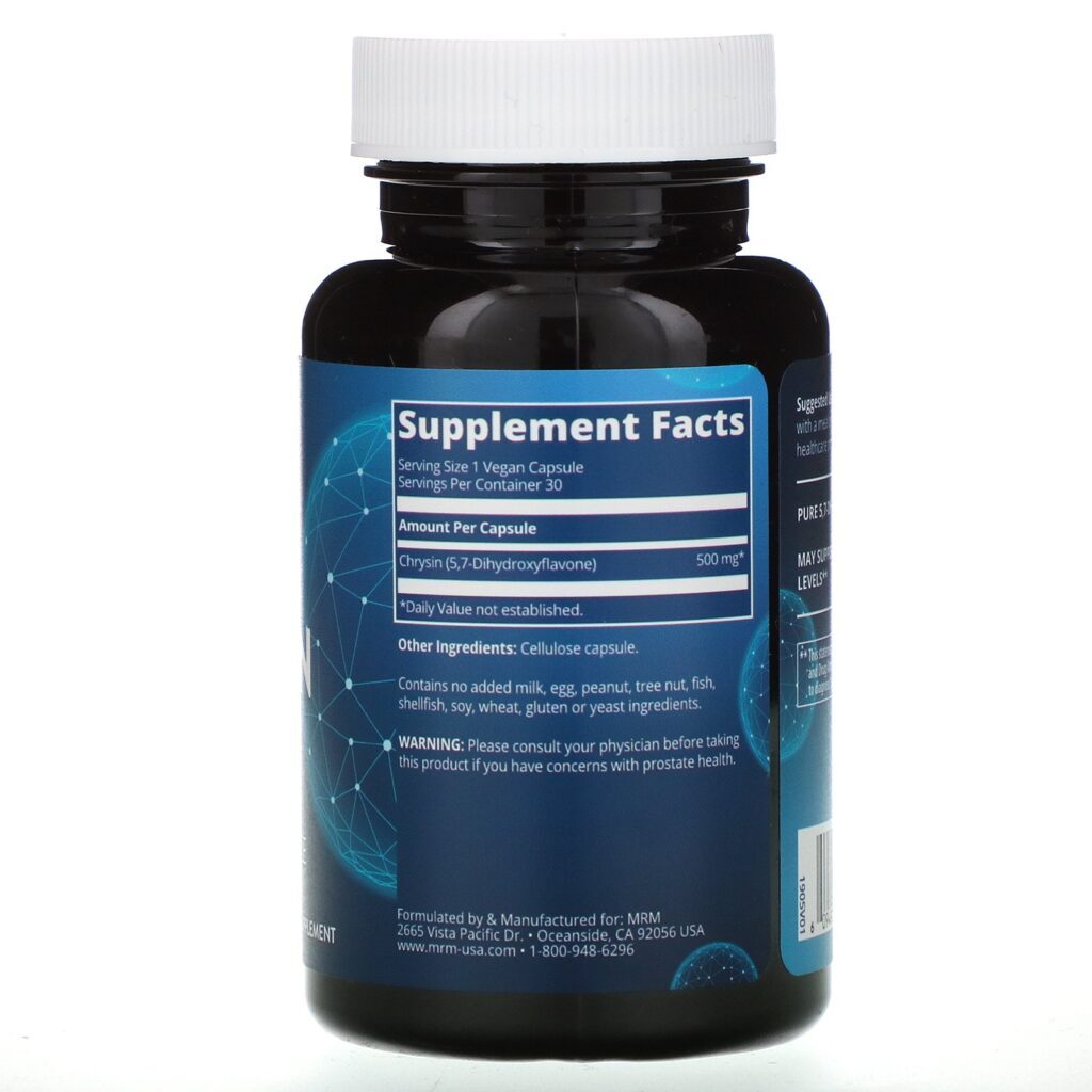 MRM, Nutrition, Chrysin 500, 30 Cápsulas Veganas - Imagem 2