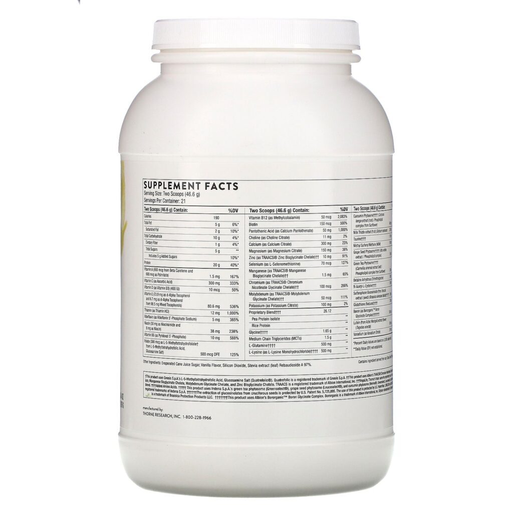 Thorne Research, MediClear-SGS, Vanilla Flavored, 34.4 oz (978 g) - Imagem 2