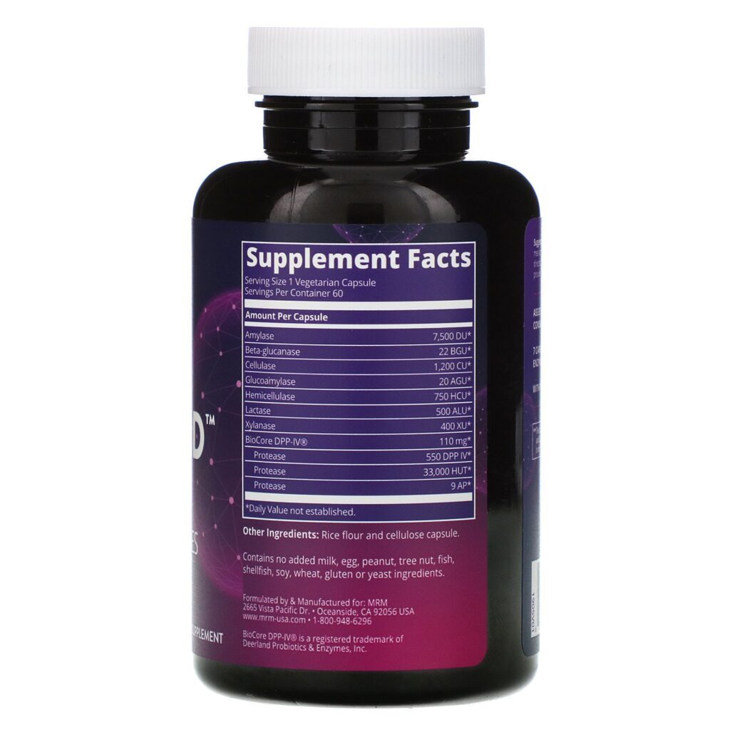 MRM, Nutrition, Gluten Aid, 60 Cápsulas Vegetarianas - Imagem 2