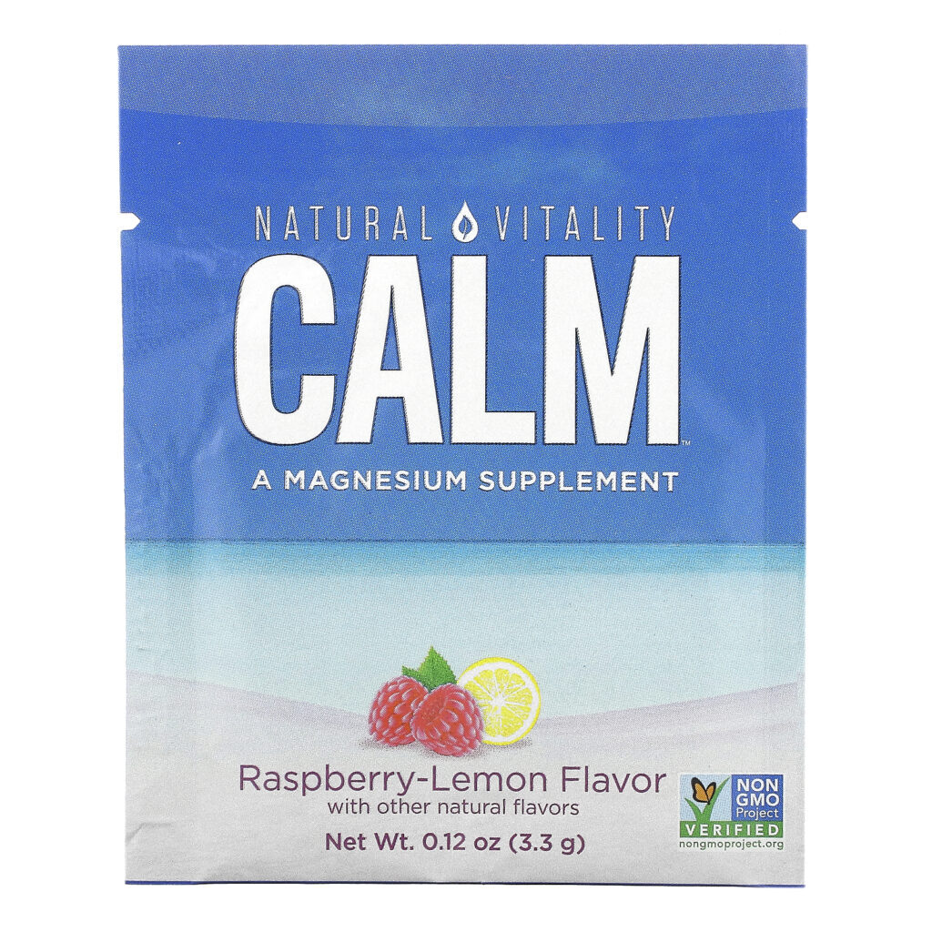 Natural Vitality, CALM, The Anti-Stress Drink Mix, Raspberry-Lemon Flavor, 30 Single Serving Packs, 0.12 oz (3.3 g) - Imagem 3