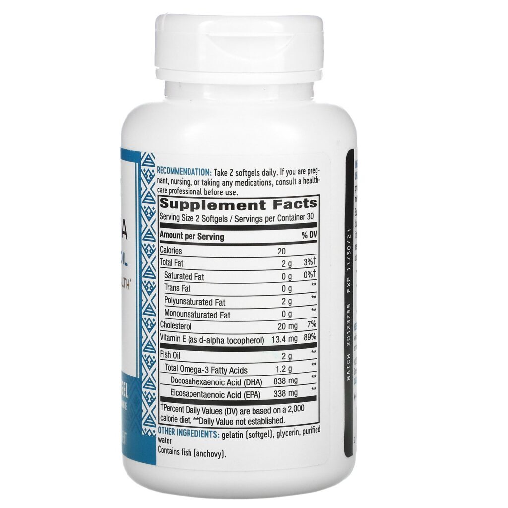 Nature's Way, Óleo de Peixe Mega-DHA Premium, 1.000 mg, 60 Cápsulas Softgel - Imagem 2