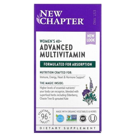 New Chapter, 40+ Women's Advanced Multi, 96 Vegetarian Tablets