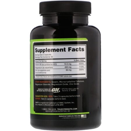 Optimum Nutrition, ZMA, 90 Cápsulas - Image 2