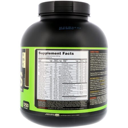 Optimum Nutrition, Serious Mass, Ganho de Peso com Alto Teor de Proteína em Pó, Chocolate, 2,72 kg (6 lbs) - Image 2