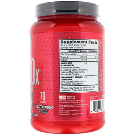 BSN, AminoX, Resistência e Recuperação, Ponche de Frutas, 1,01 kg (2,23 lb) - Image 2