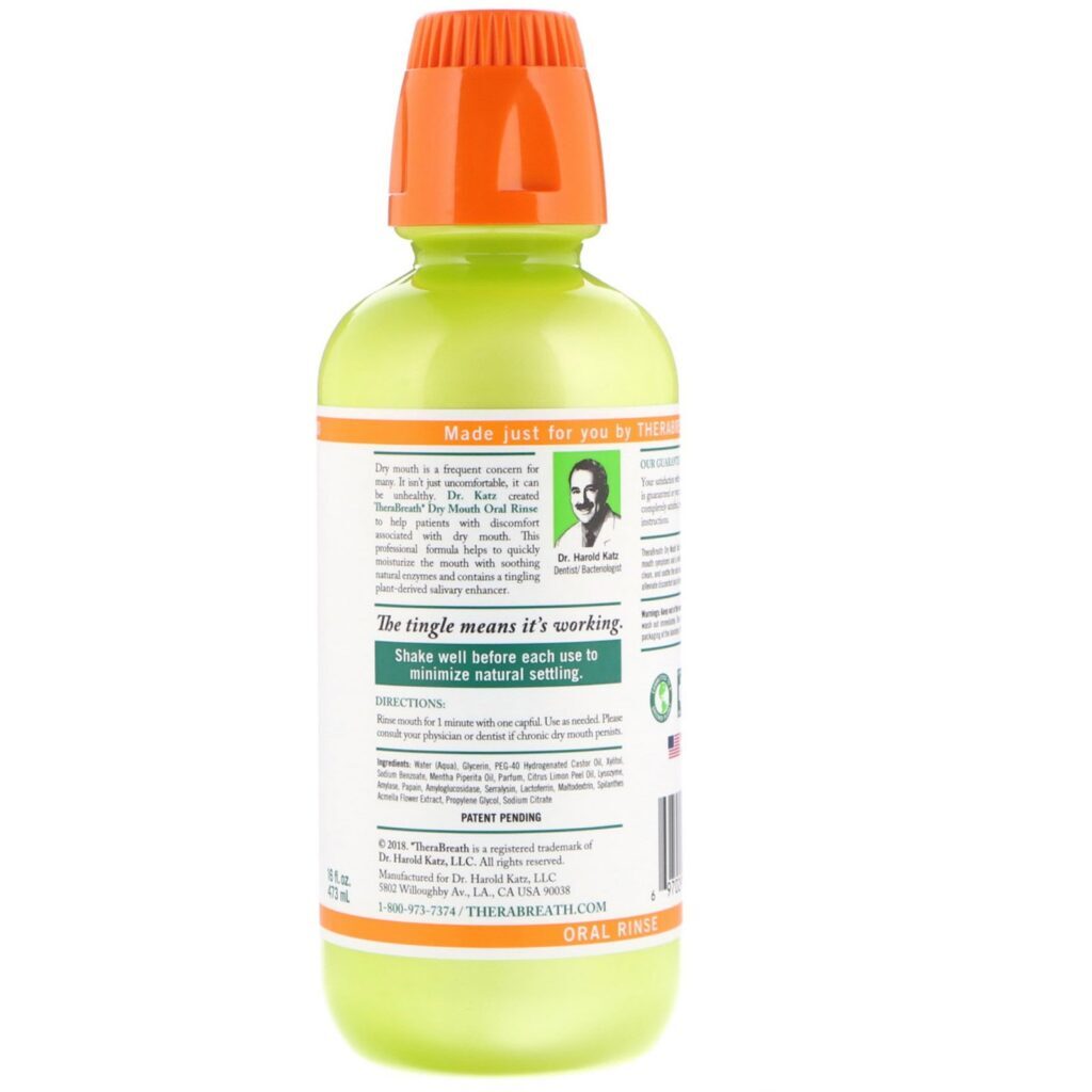 TheraBreath, Enxaguatório Bucal para Boca Seca, Hortelã Intensa, 473 ml (16 fl oz) - Imagem 2
