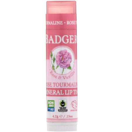 Badger Company, Brilho Labial Mineral, Turmalina Rosa, 0.15 oz (4,2 g)