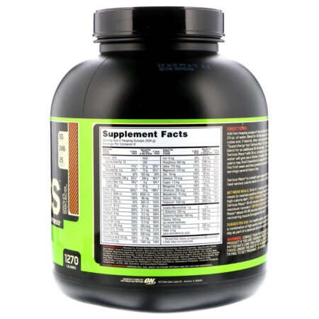 Optimum Nutrition, Serious Mass, Incentivador de Ganho de Peso em Pó com Alto Teor de Proteínas, Manteiga de Amendoim e Chocolate, 2,72 kg (6 lbs) - Image 2