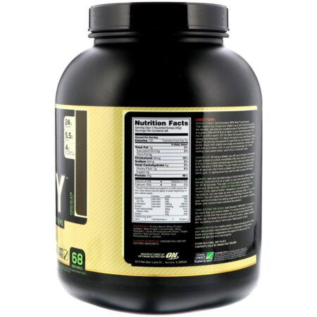 Optimum Nutrition, Gold Standard 100% Whey, Naturally Flavored, Chocolate, 4.8 lbs (2.18 kg) - Image 2