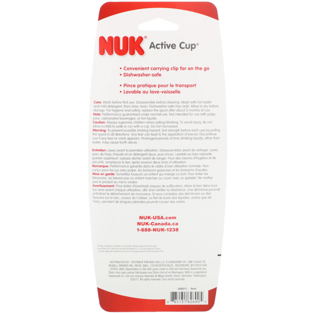 NUK, Dinosaur Active Cup, 12+ Months, 1 Cup, 10 oz (300 ml) - Imagem 3