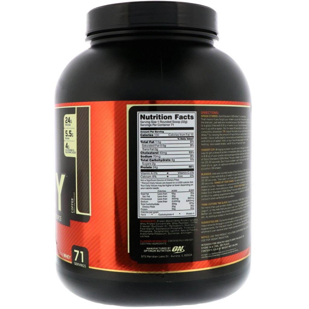 Optimum Nutrition, Gold Standard 100% Whey, Café, 2,27 kg (5 lb) - Imagem 2