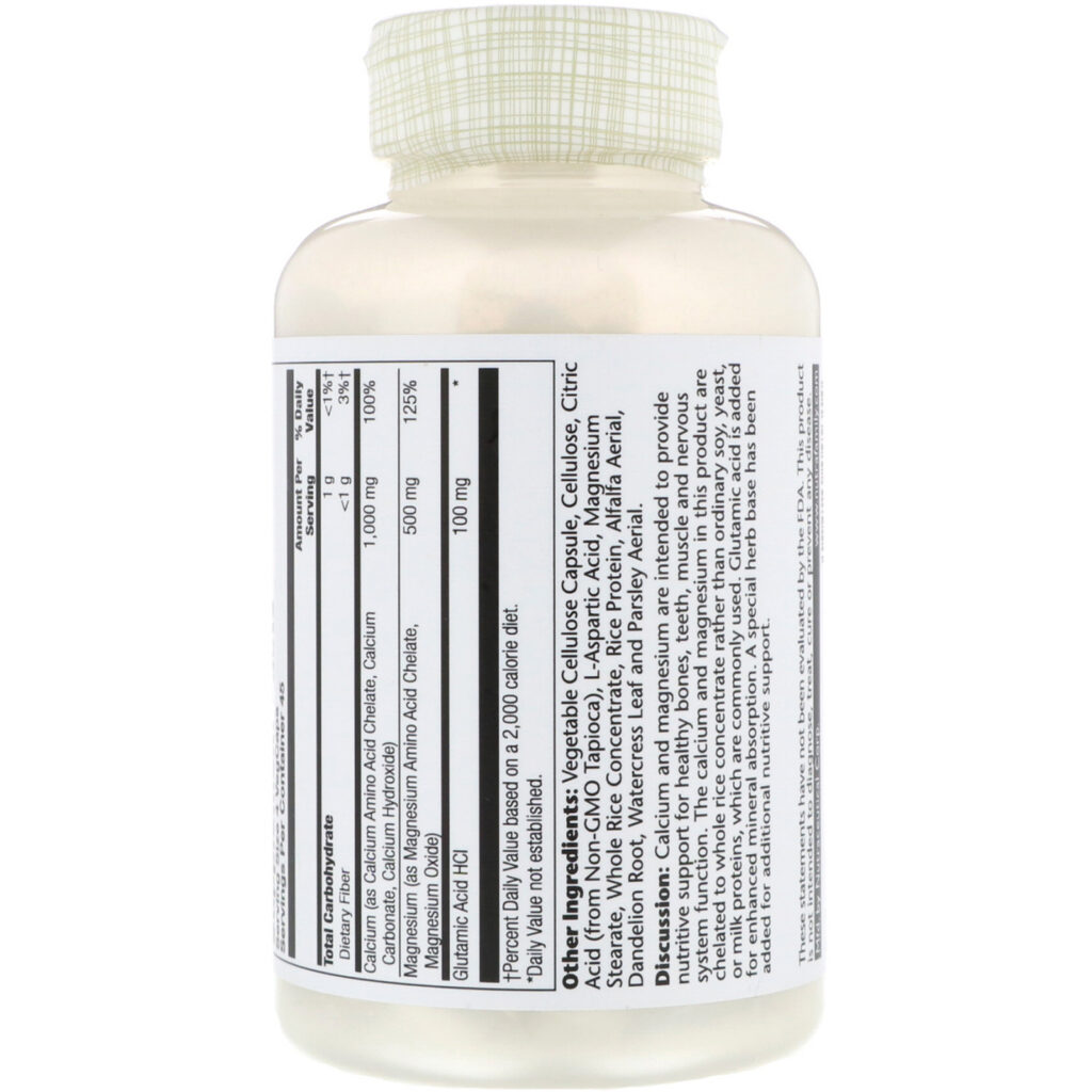 Solaray, Cálcio e magnésio na proporção de 2:1, 180 cápsulas Veganas - Imagem 2