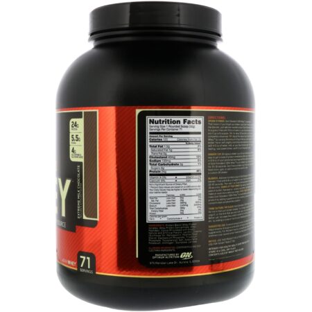 Optimum Nutrition, Gold Standard 100% Whey, Chocolate ao Leite Puro, 5 lbs (2,27 kg) - Image 2