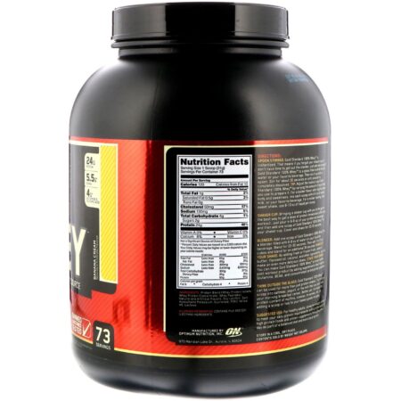 Optimum Nutrition, Gold Standard, 100% Whey, Banana Cream, 5 lbs (2,27 kg) - Image 2