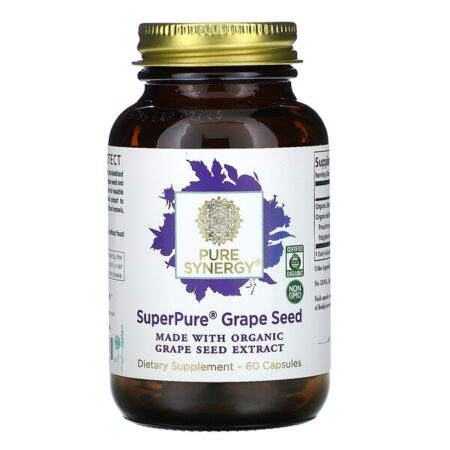 Pure Synergy, Semente de Uva SuperPure, 60 Cápsulas