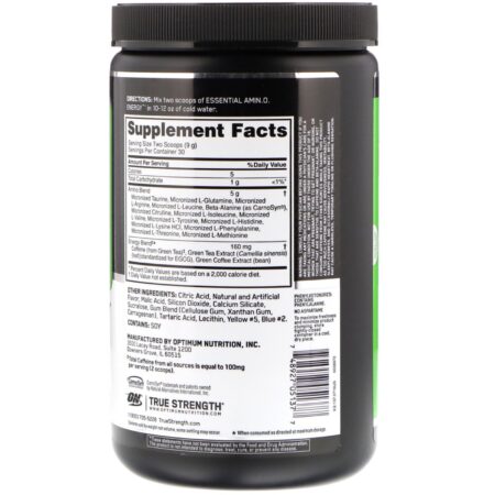 Optimum Nutrition, Essential Amino Energy, Lima Limão, 9,5 oz (270g) - Image 2