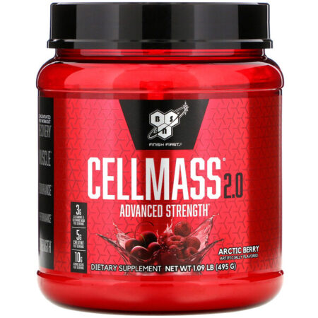 BSN, Cellmass 2.0, Recuperação Concentrada Pós-treino, Amora-do-ártico, 485 g (1,06 lb)