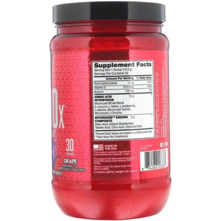 BSN, AminoX, Resistência e Recuperação, Uva, 435 g (15,3 oz) - Image 2