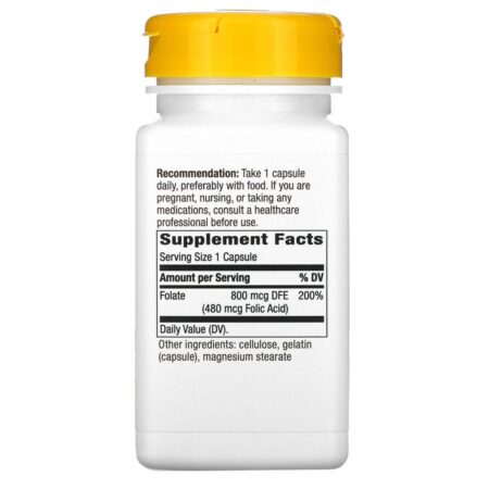 Nature's Way, Folate , 800 mcg, 100 Capsules — foto 2
