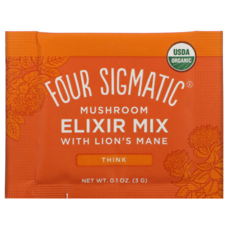 Four Sigmatic, Mushroom Elixir Mix with Lion's Mane, 20 Packets, 0.1 oz (3 g) Each - Image 3