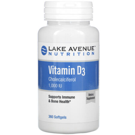 Lake Avenue Nutrition, Vitamina D3, 1.000 UI, 360 Cápsulas Gelatinosas