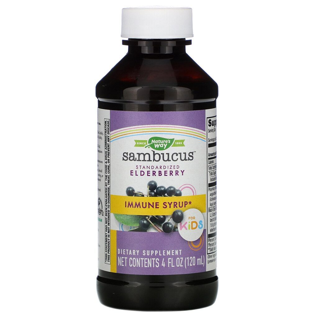 Nature's Way, Sambucus for Kids, Standardized Elderberry, Immune Syrup, 4 fl oz (120 ml) - Imagem 3