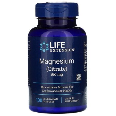 Life Extension, Magnésio, 160 mg, 100 Cápsulas Vegetarianas