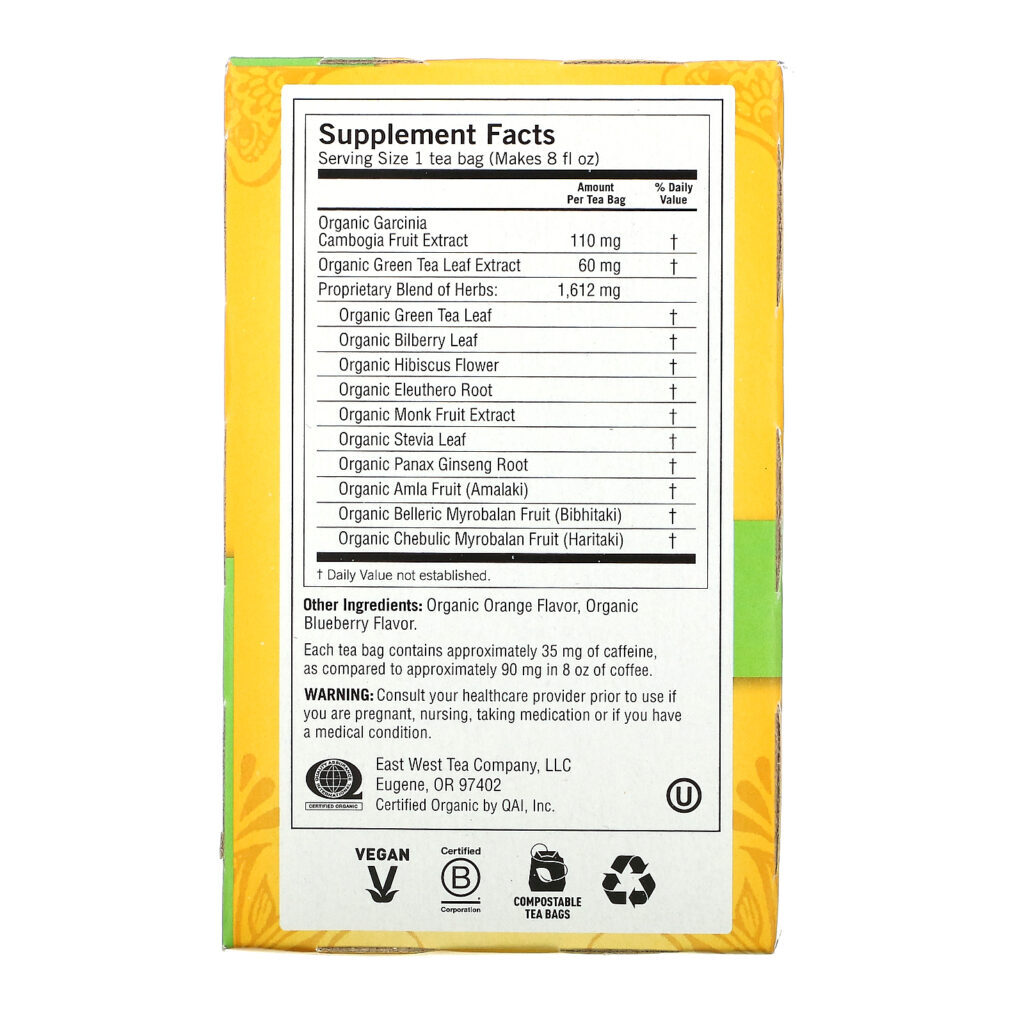 Yogi Tea, Green Tea Blueberry Slim Life, 16 Tea Bags, 1.12 oz (32 g) - Imagem 2