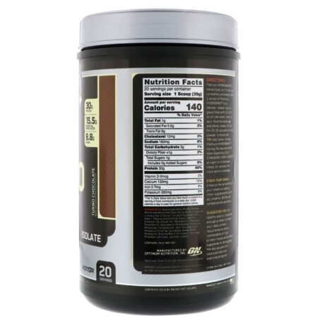 Optimum Nutrition, Platinum Hydro Whey, Turbo Chocolate, 795 g (1,75 lbs) - Image 2