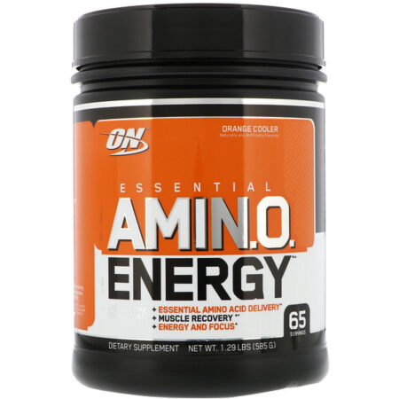 Optimum Nutrition, Energia de Aminoácidos Essenciais, Laranja Refrescante, 1.29 Lbs (585 g)