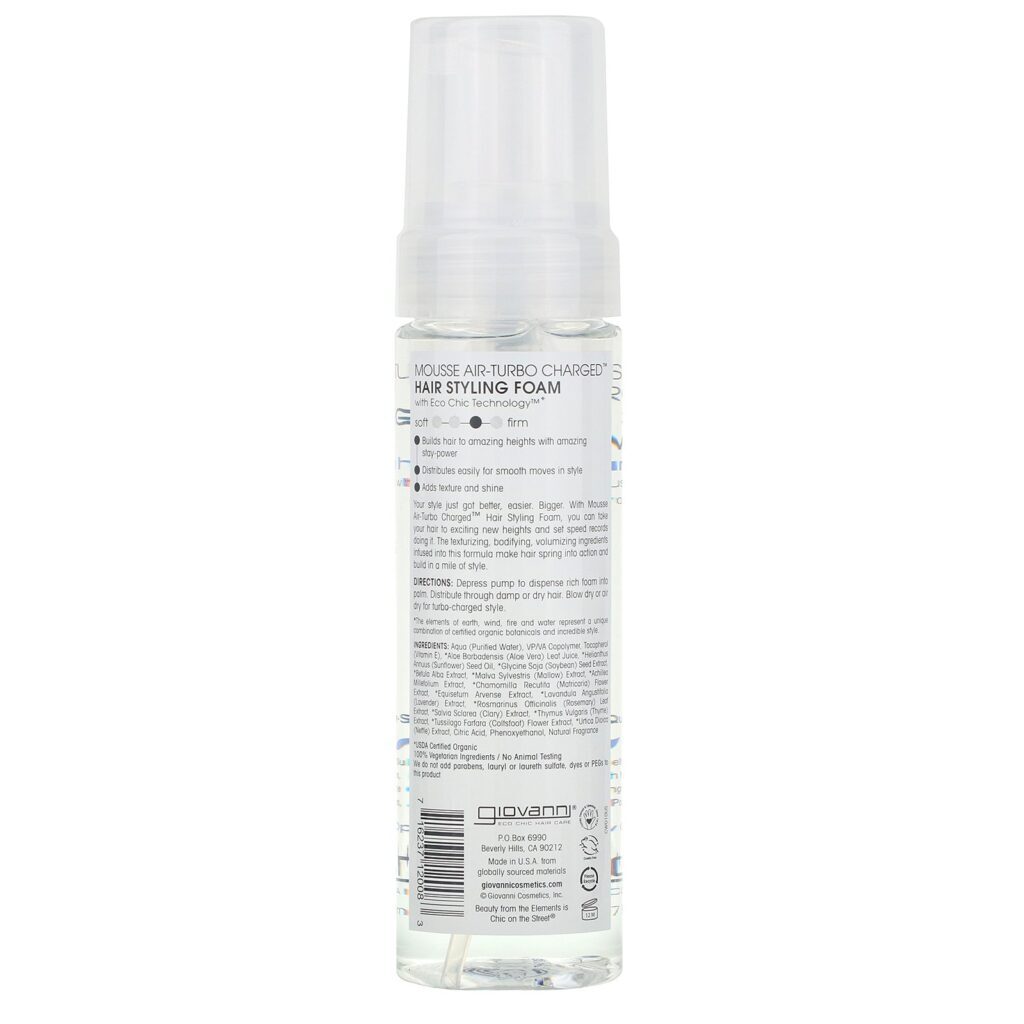 Giovanni, Mousse Air-Turbo Charged, Hair Styling Foam, 7 fl oz (207 ml) - Imagem 2